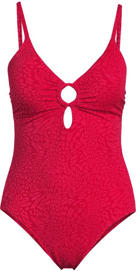 BEACHWAVE corrigerend badpak met textuur rood - Foto 3