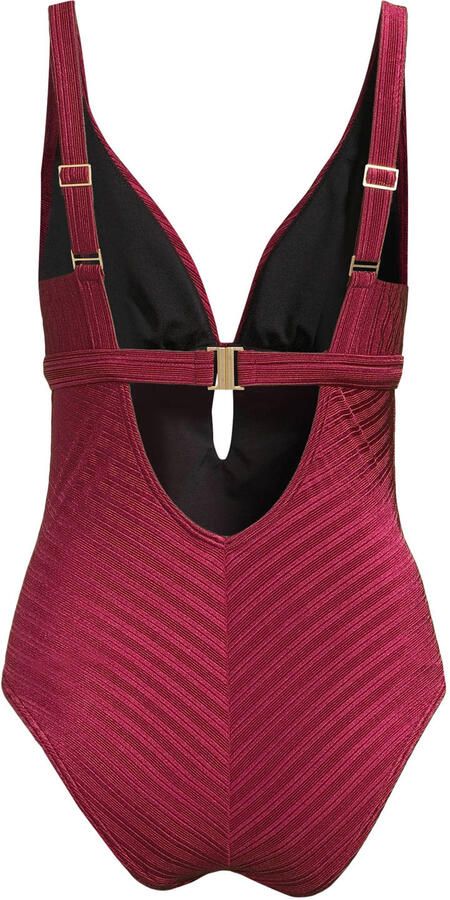 BEACHWAVE corrigerend badpak met textuur rood - Foto 4