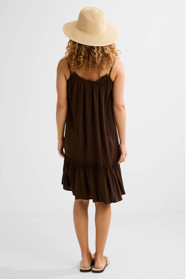 BEACHWAVE crinkle strandjurk donkerbruin - Foto 2