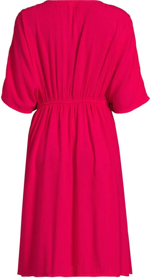 BEACHWAVE crinkle strandjurk fuchsia - Foto 3