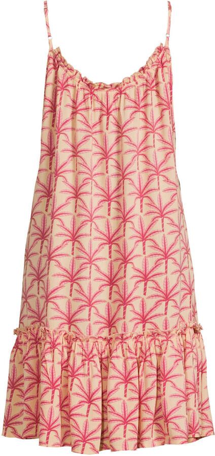 BEACHWAVE crinkle strandjurk geel roze - Foto 3