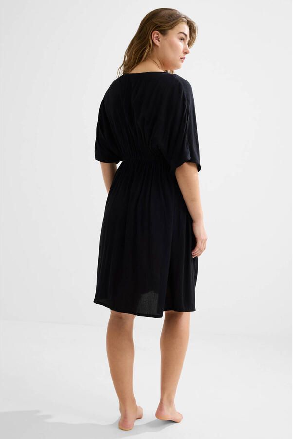BEACHWAVE crinkle strandjurk zwart - Foto 2