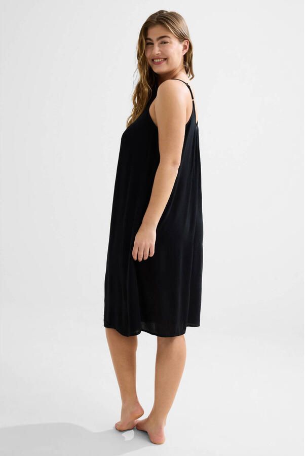 BEACHWAVE crinkle strandjurk zwart - Foto 2