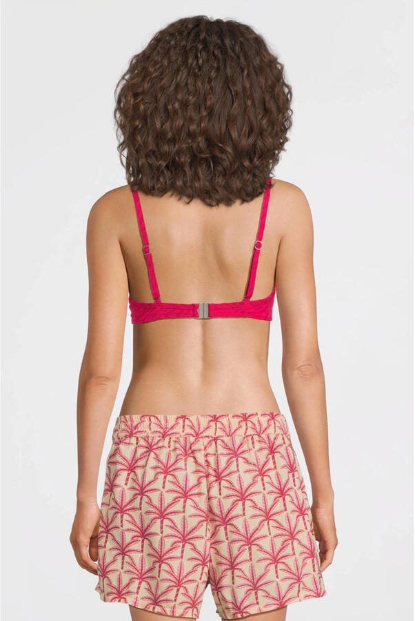 BEACHWAVE crinkle strandshort geel roze - Foto 2