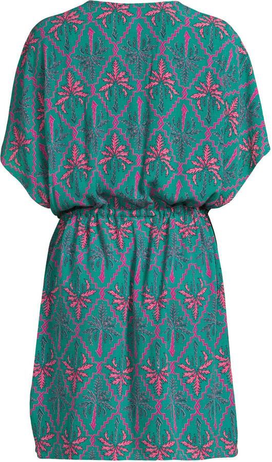 BEACHWAVE crinkle strandtuniek groen roze - Foto 3