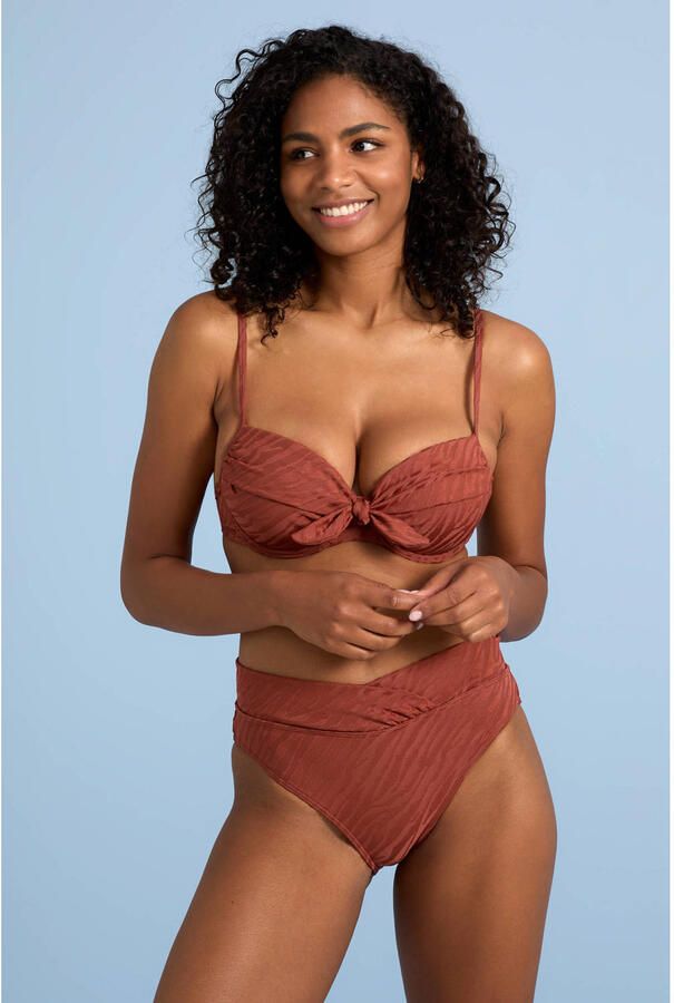 BEACHWAVE high waist bikinibroekje brique - Foto 2