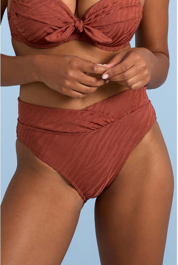 BEACHWAVE high waist bikinibroekje brique - Foto 3