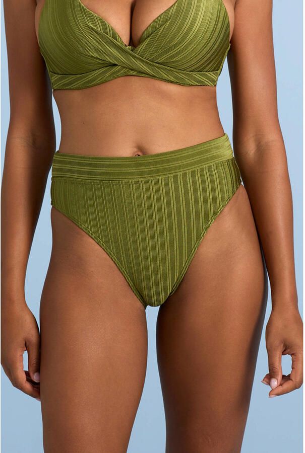 BEACHWAVE high waist bikinibroekje groen - Foto 3