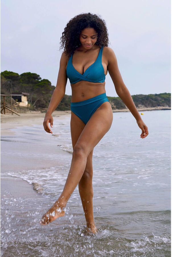 BEACHWAVE high waist bikinibroekje petrol - Foto 4