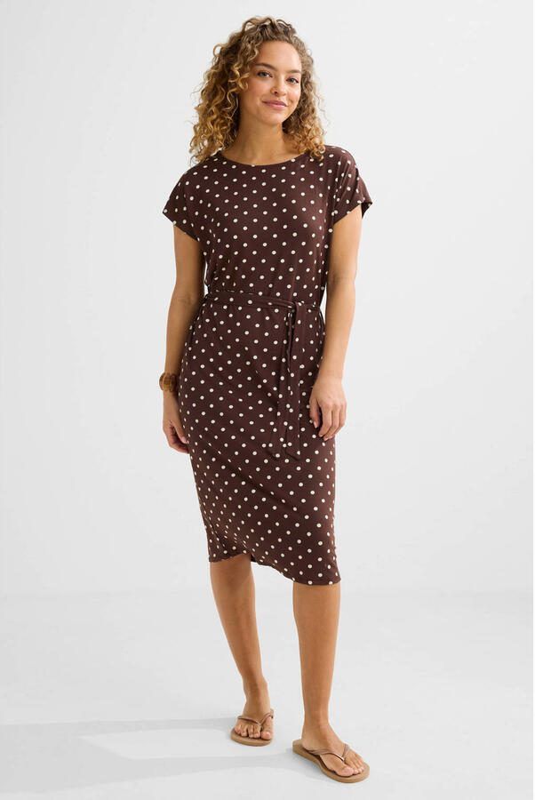 BEACHWAVE jurk donkerbruin