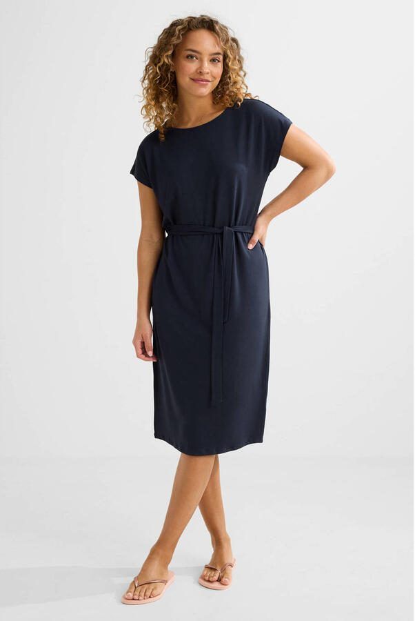 BEACHWAVE jurk donkerblauw