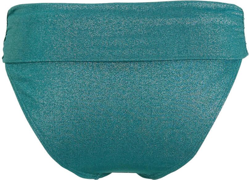 BEACHWAVE omslag bikinibroekje met goud lurex blauw