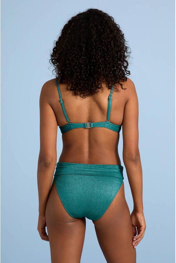 BEACHWAVE omslag bikinibroekje met goud lurex blauw - Foto 2