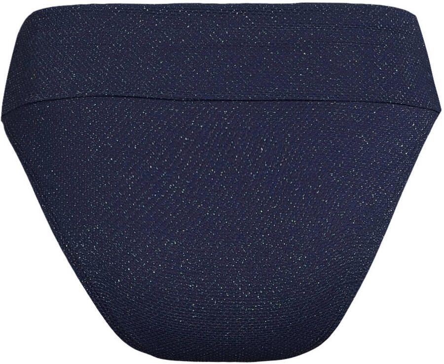 BEACHWAVE omslag bikinibroekje met lurex en textuur donkerblauw - Foto 2