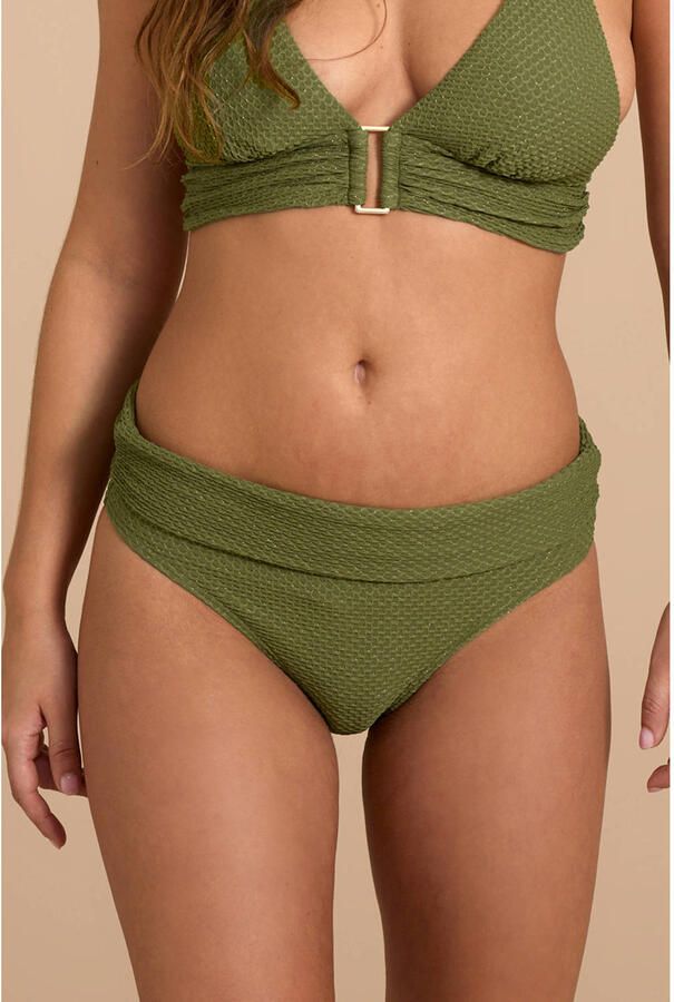 BEACHWAVE omslag bikinibroekje met lurex groen - Foto 2