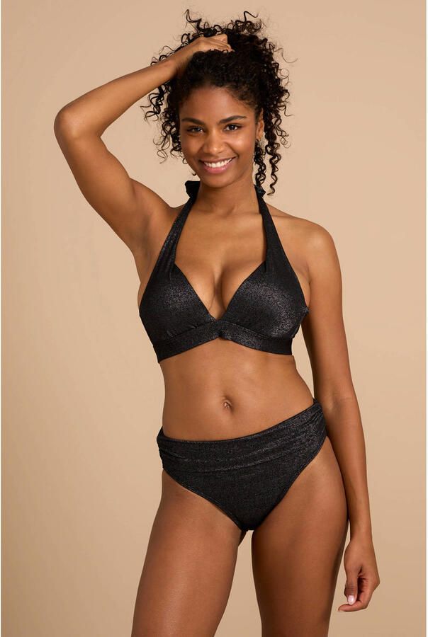 BEACHWAVE omslag bikinibroekje met lurex zwart - Foto 3