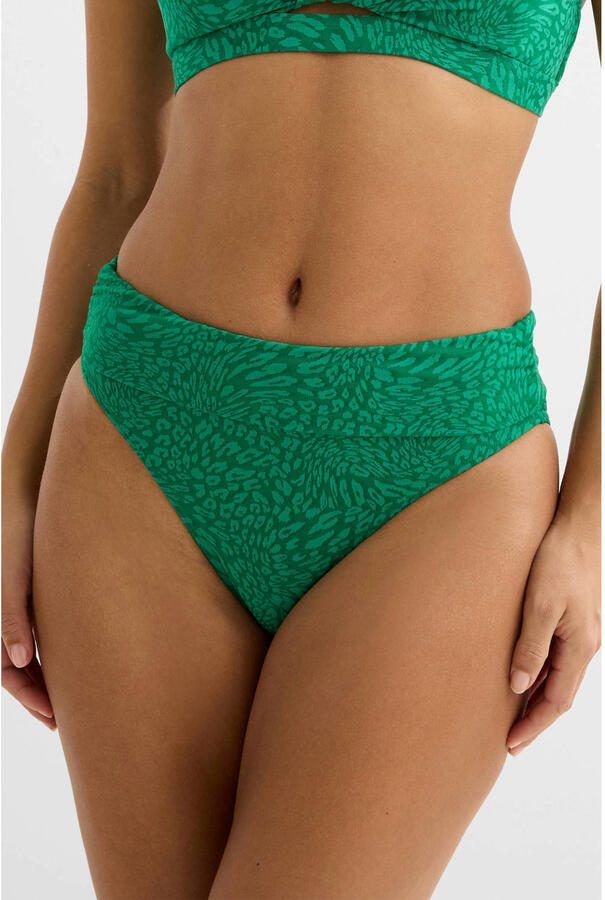 BEACHWAVE omslag bikinibroekje met textuur groen