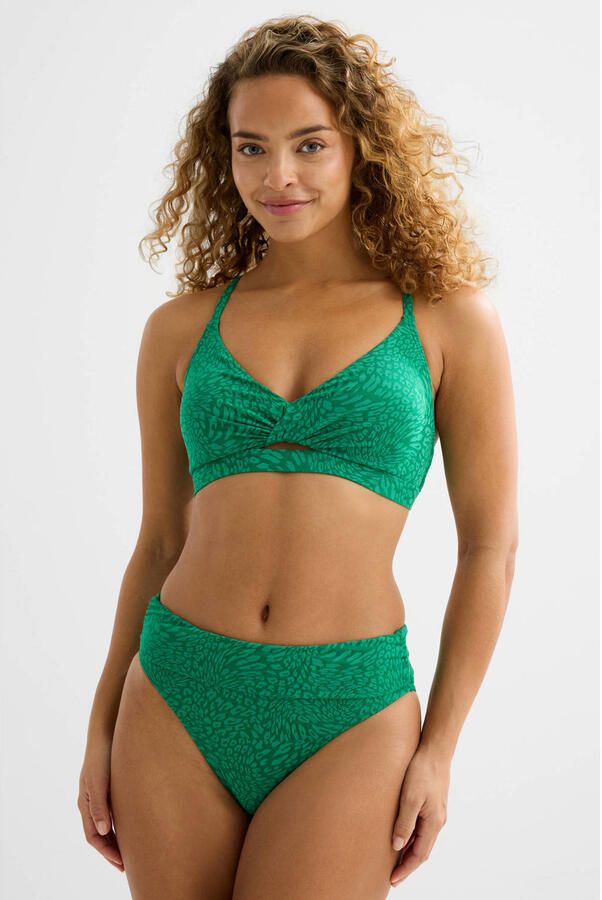 BEACHWAVE voorgevormde bikinitop met textuur groen - Foto 3
