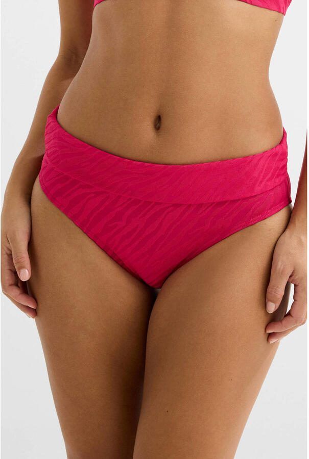 BEACHWAVE omslag bikinibroekje met textuur roze