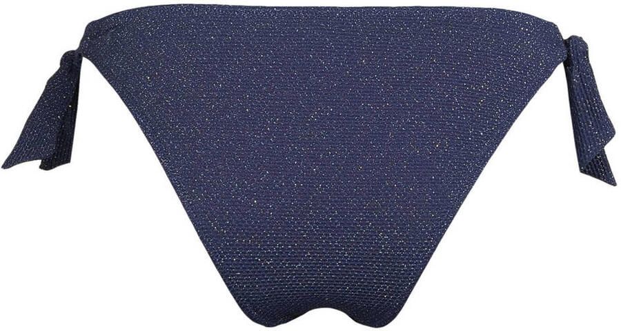 BEACHWAVE strik bikinibroekje met lurex en textuur donkerblauw - Foto 5