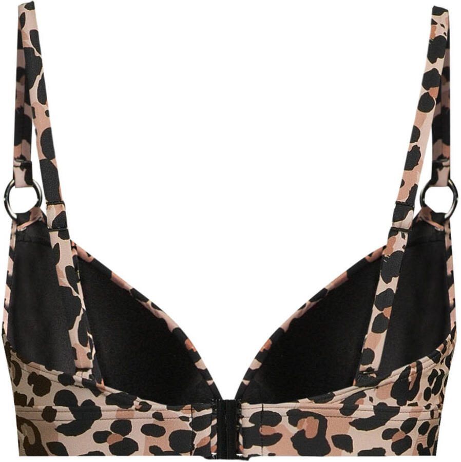 BEACHWAVE voorgevormde beugel bikinitop beige zwart - Foto 2
