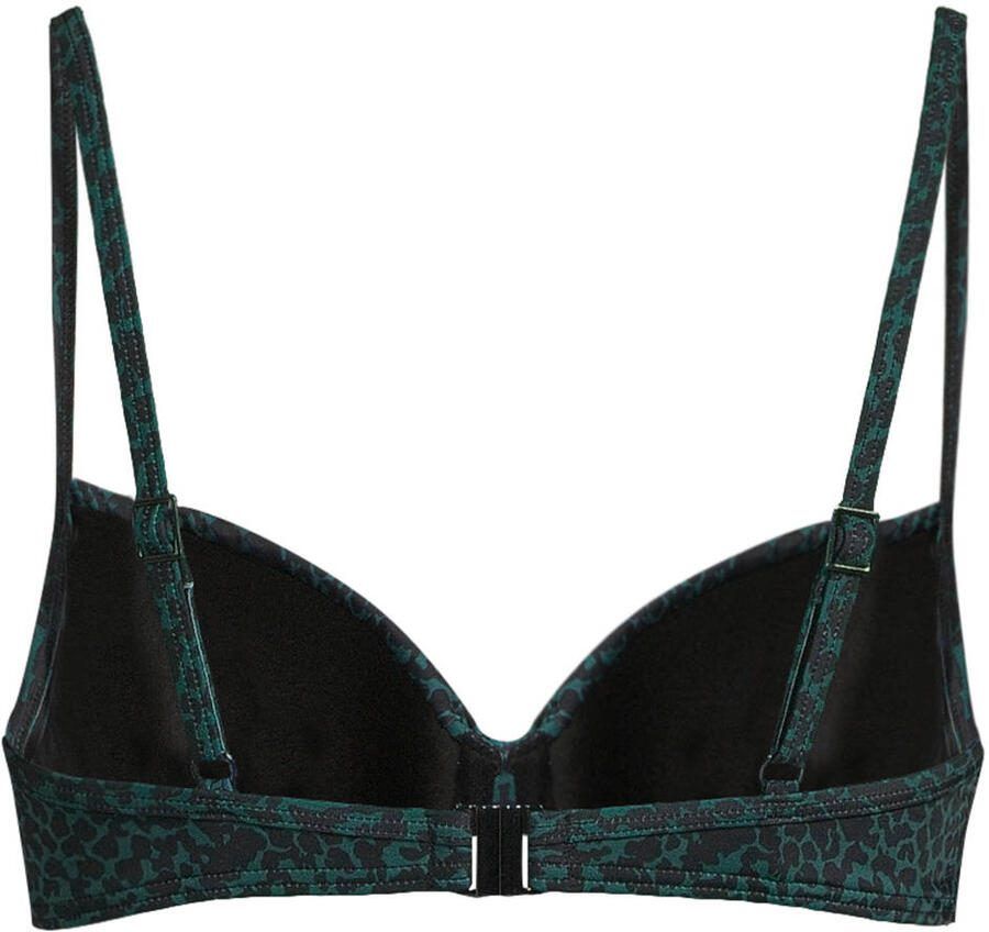 BEACHWAVE voorgevormde beugel bikinitop donkergroen zwart - Foto 2
