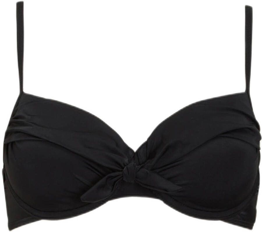BEACHWAVE voorgevormde beugel bikinitop met strik zwart - Foto 2