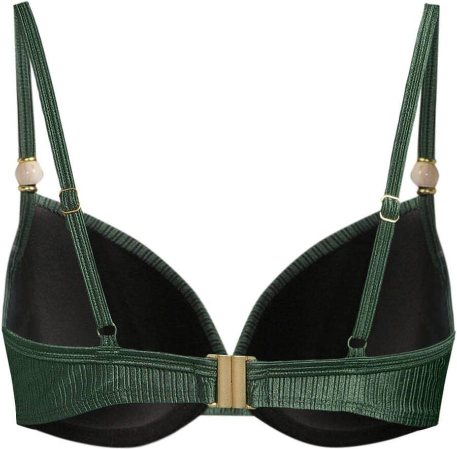 BEACHWAVE voorgevormde beugel bikinitop met textuur groen - Foto 2
