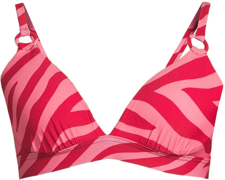 BEACHWAVE voorgevormde beugel bikinitop rood roze