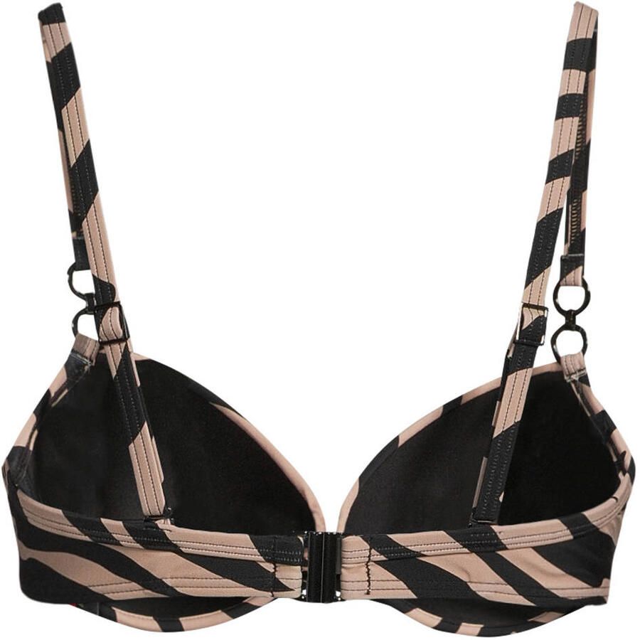 BEACHWAVE voorgevormde beugel bikinitop zwart taupe - Foto 2