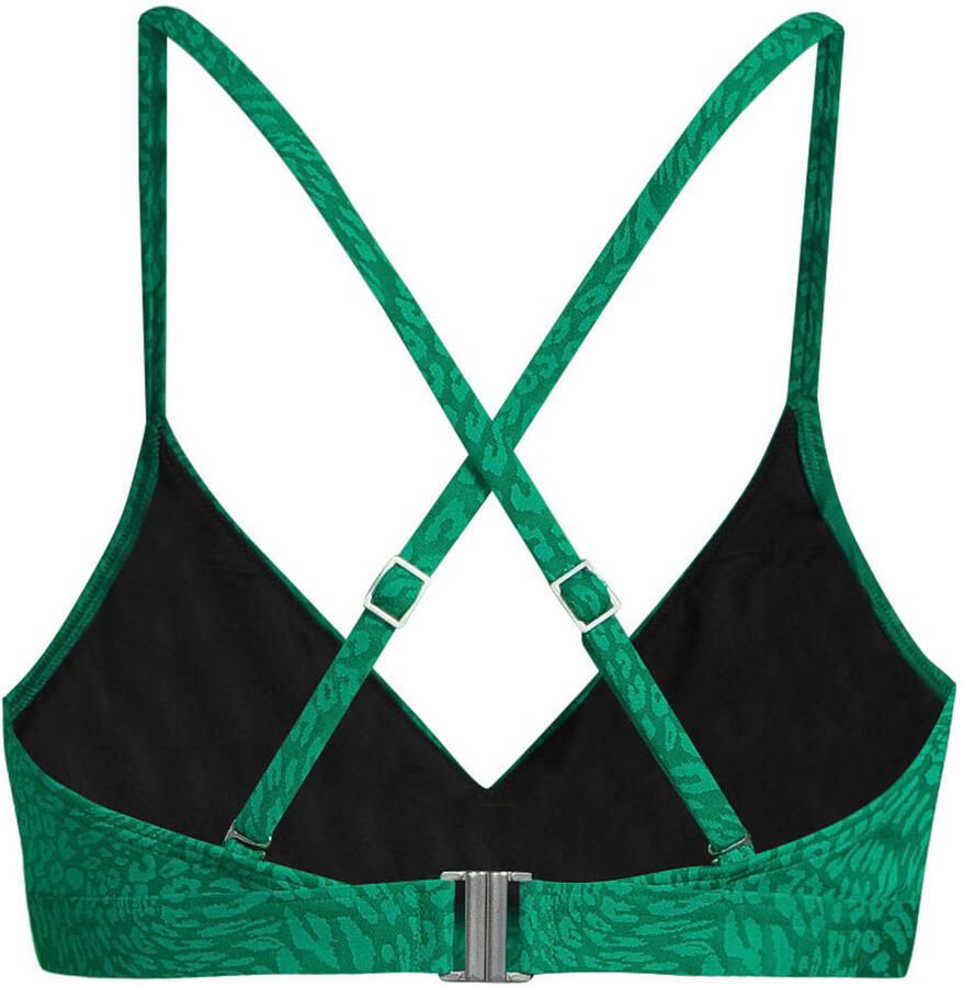 BEACHWAVE voorgevormde bikinitop met textuur groen - Foto 2