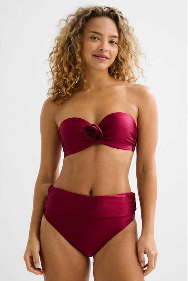 BEACHWAVE omslag bikinibroekje donkerrood