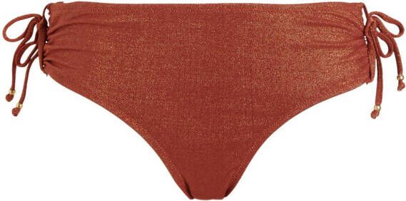 BEACHWAVE bikinibroekje met lurex brique