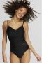 BEACHWAVE corrigerend badpak met mesh details zwart - Thumbnail 1
