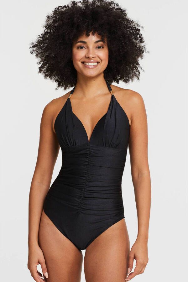 BEACHWAVE corrigerend halter badpak zwart