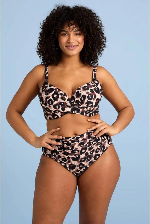 BEACHWAVE Curve bikinislip bruin zwart beige - Foto 3