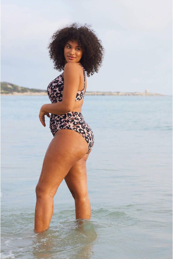 BEACHWAVE Curve bikinislip bruin zwart beige - Foto 4
