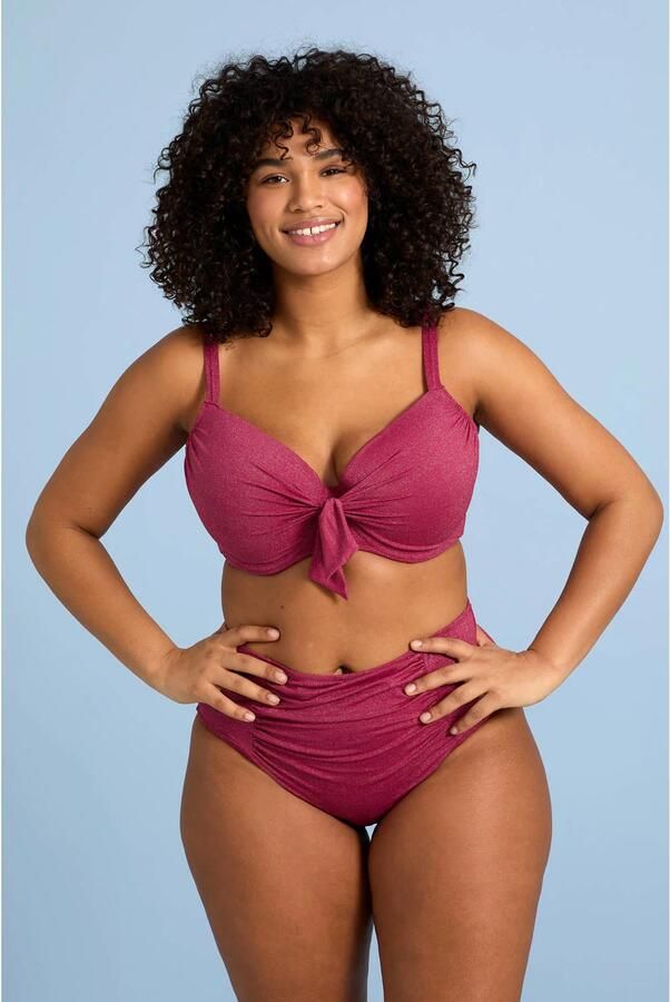 BEACHWAVE Curve bikinislip donkerroze - Foto 4