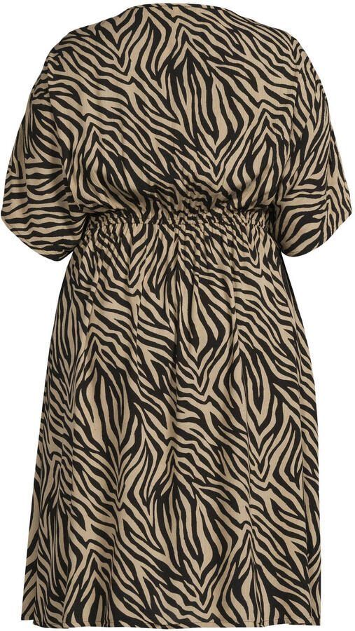 BEACHWAVE Curve crinkle strandjurk beige zwart - Foto 3