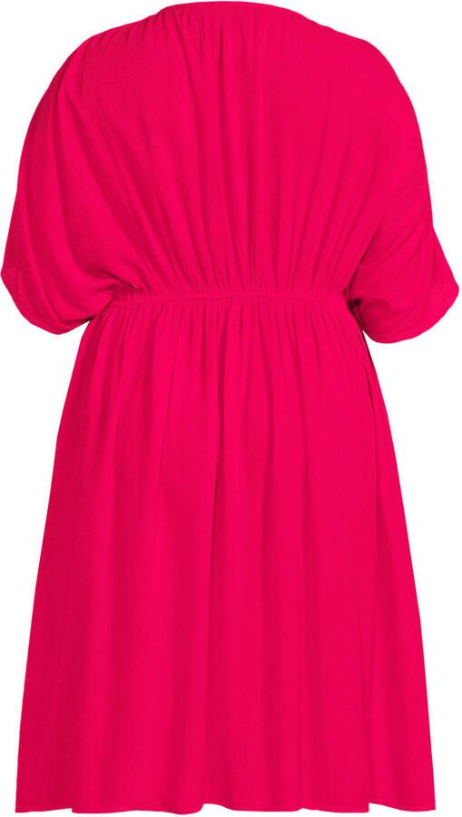 BEACHWAVE Curve crinkle strandjurk fuchsia - Foto 4