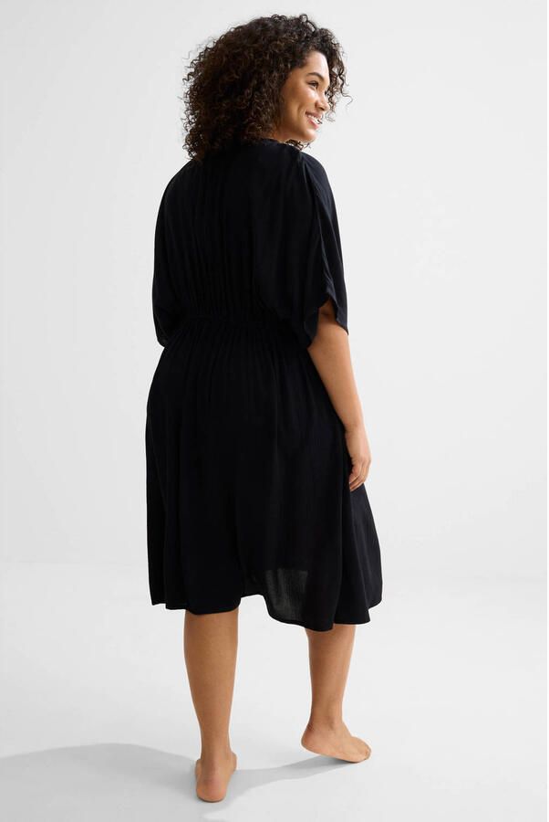 BEACHWAVE Curve crinkle strandjurk zwart - Foto 2