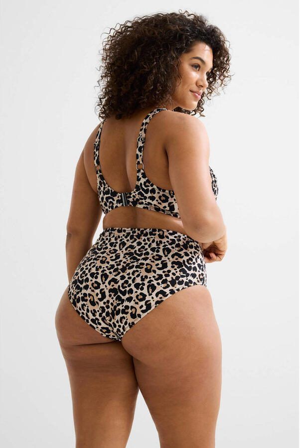 BEACHWAVE Curve voorgevormde beugel bikinitop beige zwart - Foto 5