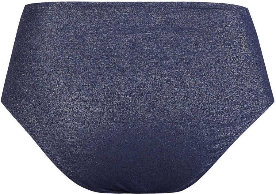 BEACHWAVE Curve high waist bikinibroekje met lurex donkerblauw - Foto 2