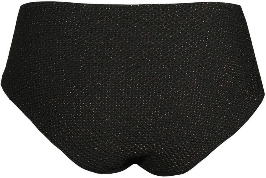 BEACHWAVE Curve high waist bikinibroekje met lurex en textuur zwart - Foto 3