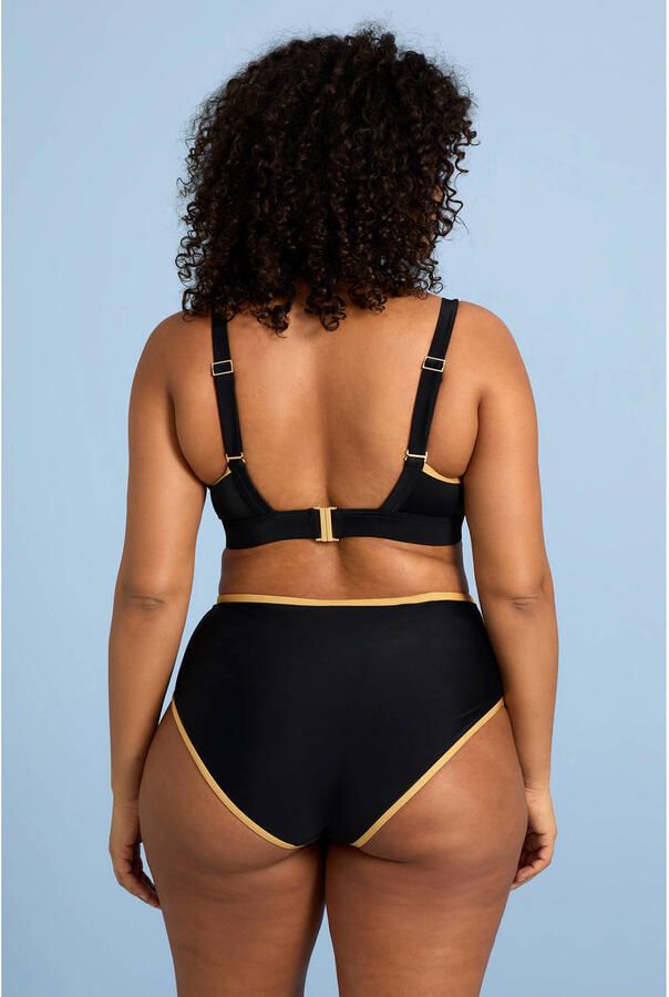 BEACHWAVE Curve high waist bikinibroekje zwart - Foto 3