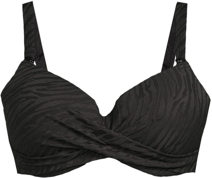 BEACHWAVE Curve voorgevormde beugel bikinitop met textuur zwart