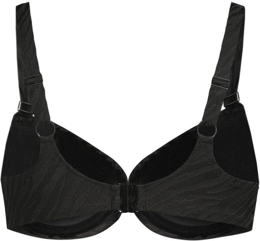 BEACHWAVE Curve voorgevormde beugel bikinitop met textuur zwart - Foto 2