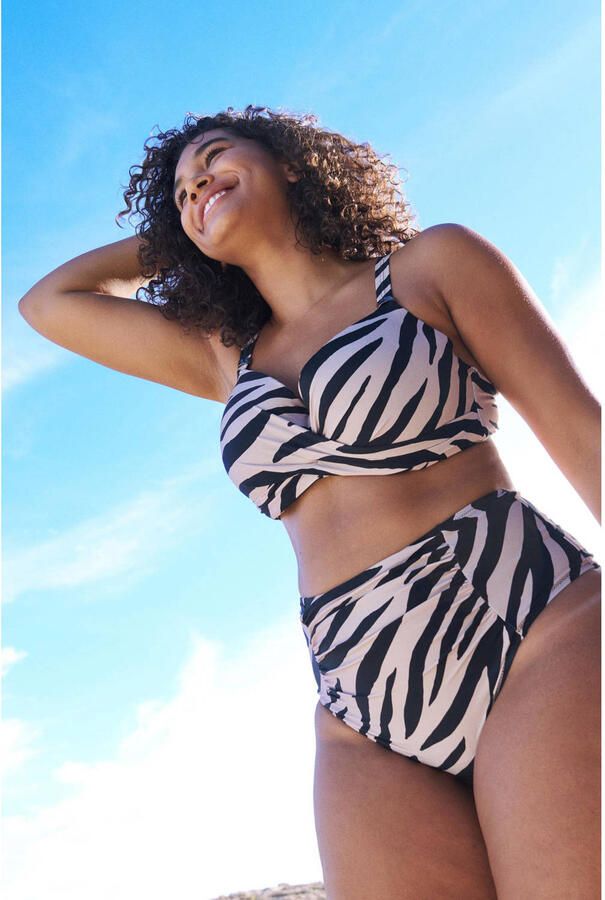 BEACHWAVE Curve voorgevormde beugel bikinitop taupe zwart - Foto 2