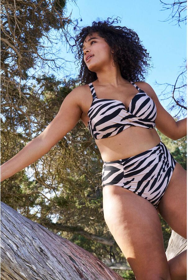 BEACHWAVE Curve voorgevormde beugel bikinitop taupe zwart - Foto 3