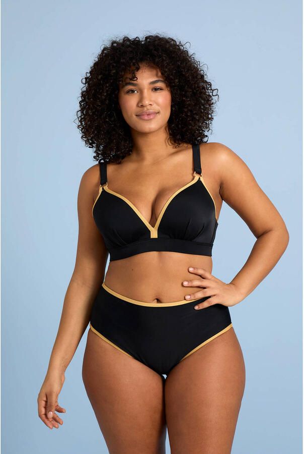 BEACHWAVE Curve high waist bikinibroekje zwart - Foto 4